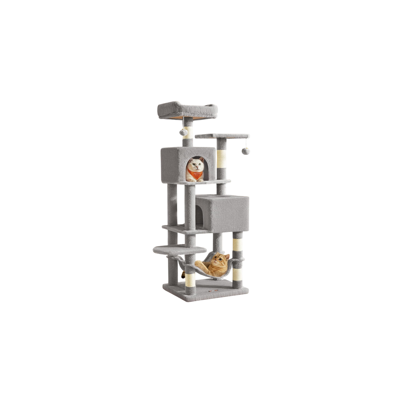 Feandreacattrees Plush Multi-Level Cat Tower UPCT192W01