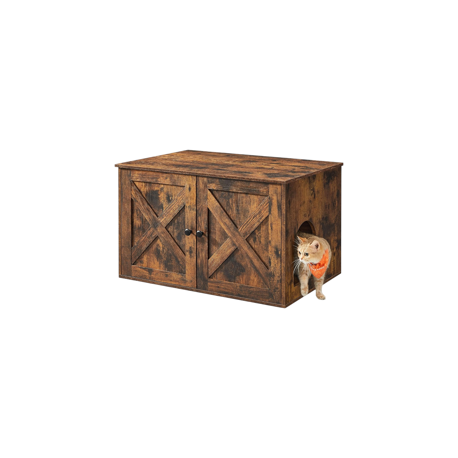 Feandreacattrees Litter Box Furniture Hidden with Removable Divider