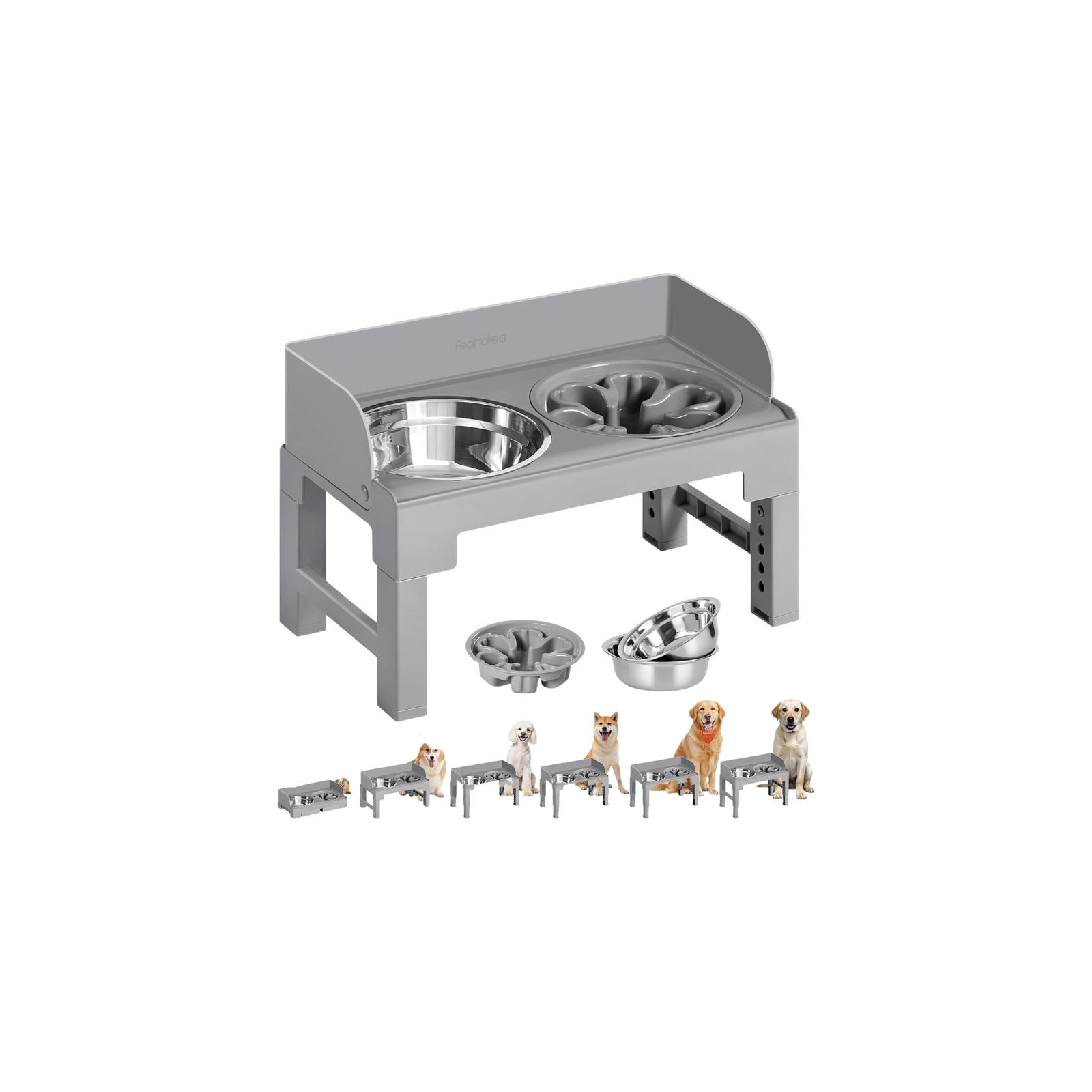 Feandreacattrees Dog Bowls Elevated Raised Stand